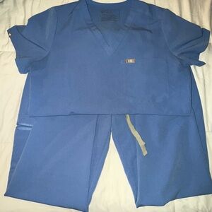 Figs Classic Blue Scrub Set